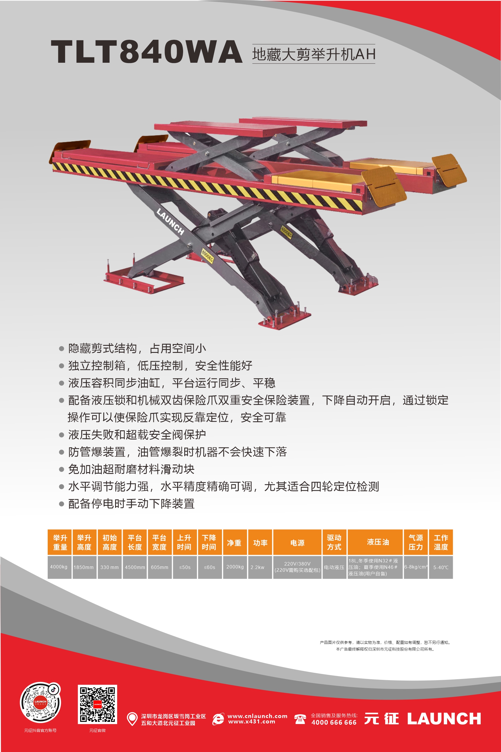 【舉升機大剪系列】TLT840WA地藏子母大剪舉升機AH海報&地基圖