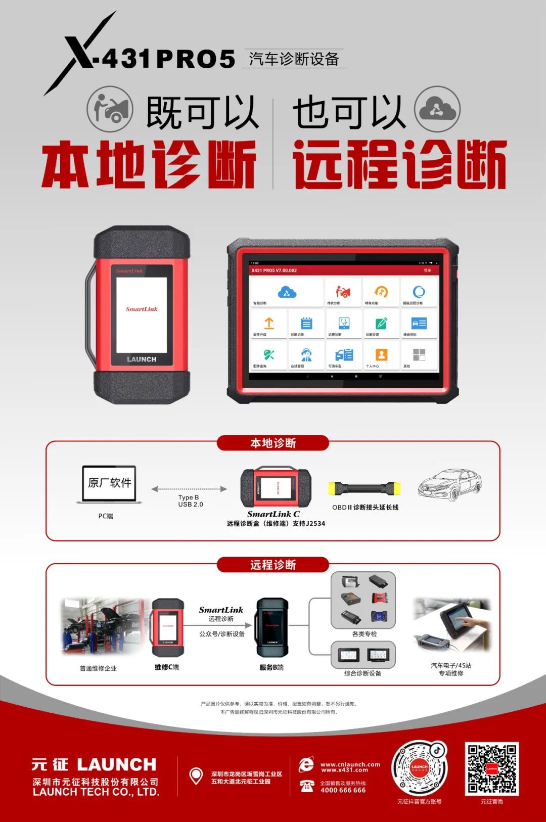 X-431 PRO5雙診斷模式，讓診斷更強大